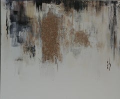 Bleu sable chatoyant, gris, noir, brun 48 x 60