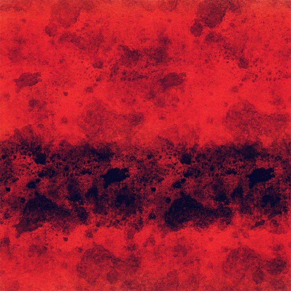 Sebastian Spreng Abstract Print - Red Song of the Earth-Limited Edition, iPad Drawing on Etching Paper 44 X 44