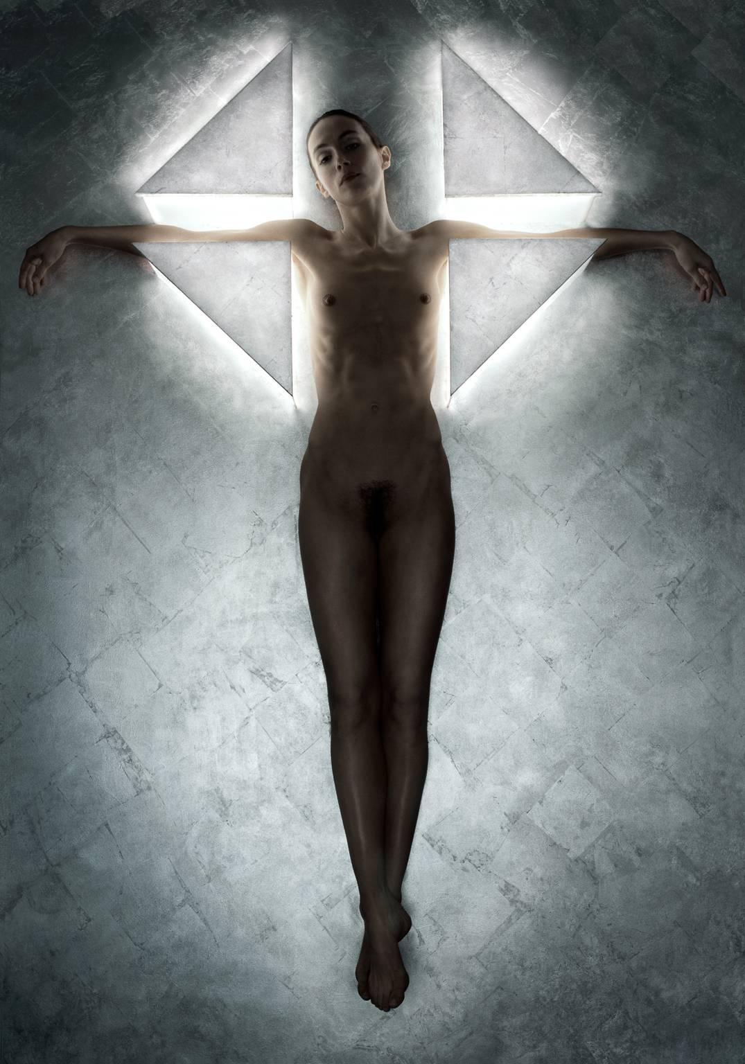 Klaus Kampert Nude Photograph - Crucifixion 123.02.02