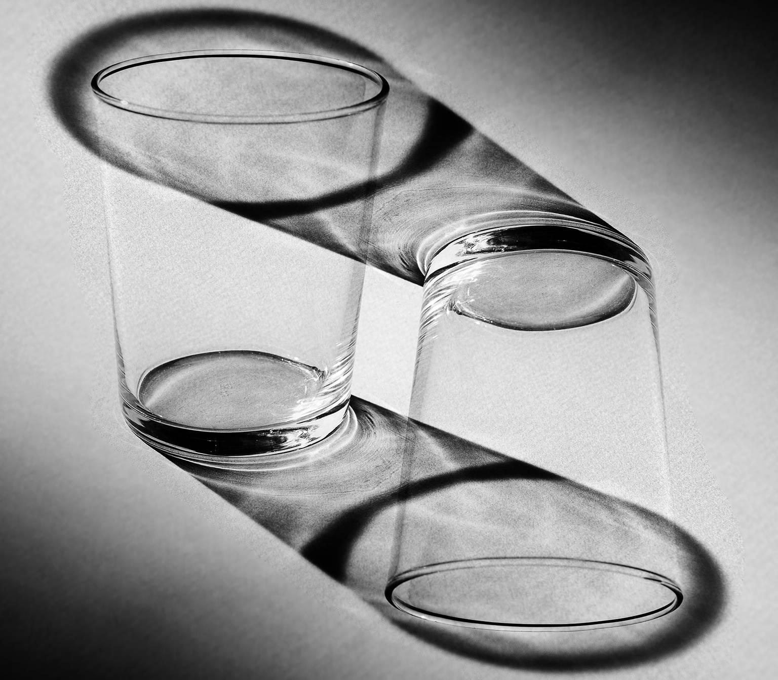 Chris Thomaidis Black and White Photograph - Inverted Glass
