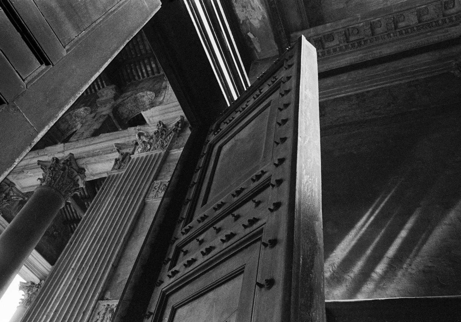 Ron Baxter Smith Black and White Photograph - Pantheon Door Open