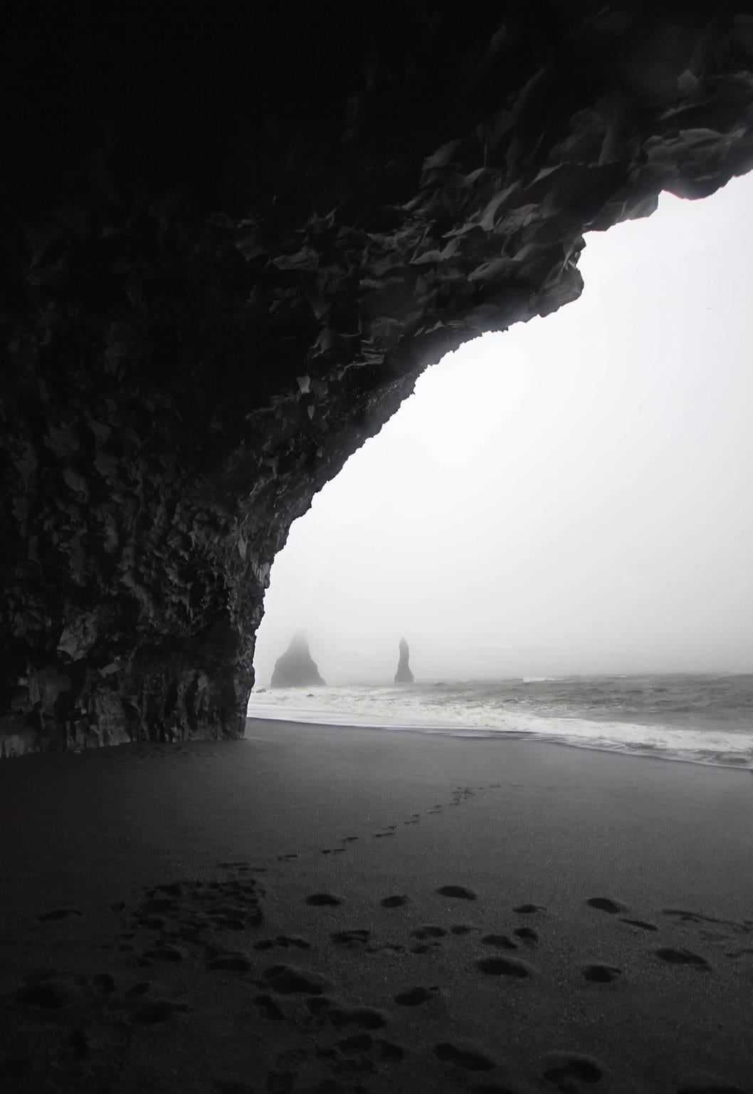 Lindsey Anacleto Black and White Photograph - Iceland, Cave