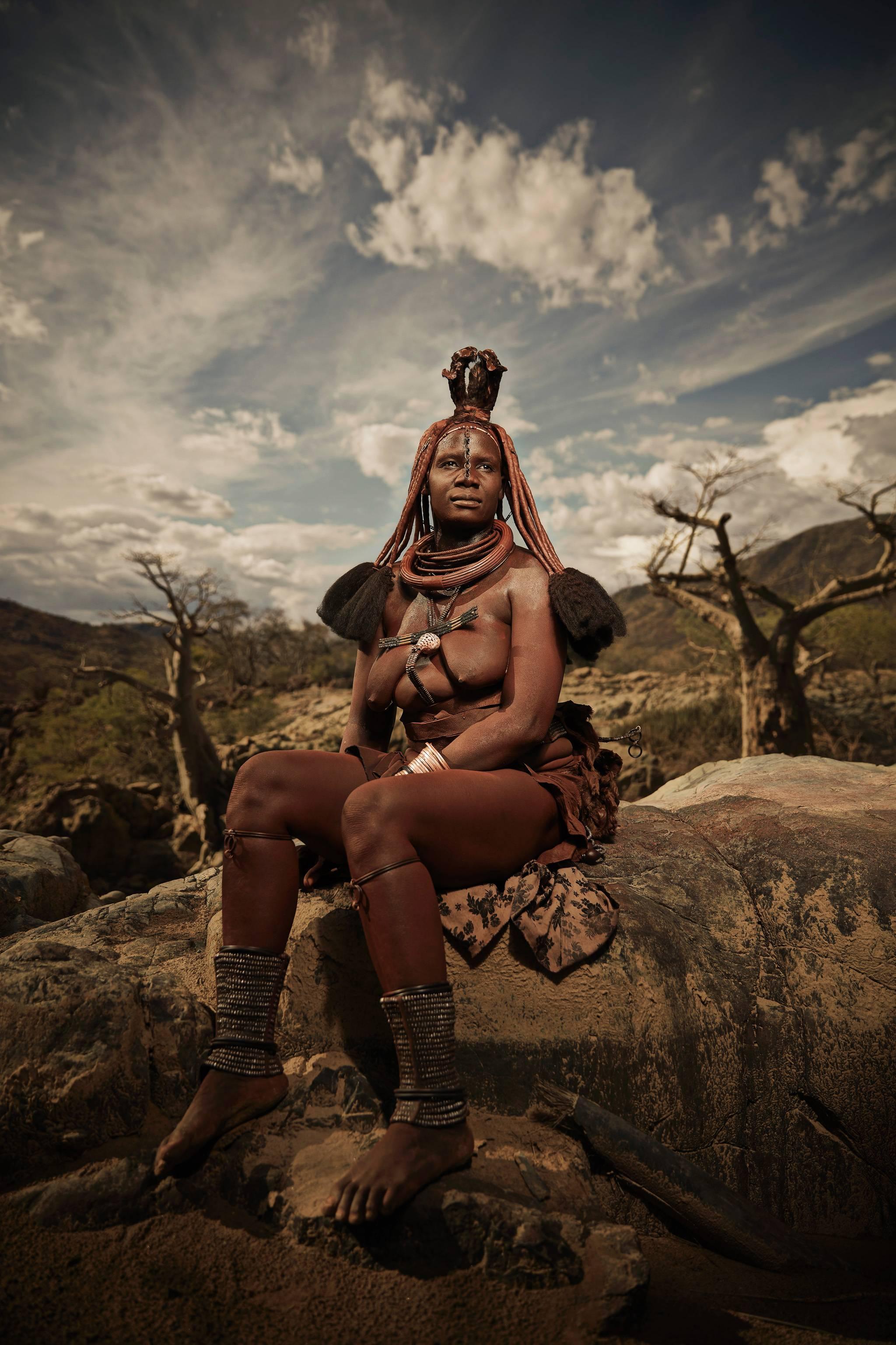 Chris Gordaneer Portrait Photograph - Himba Women Epupa Falls 5