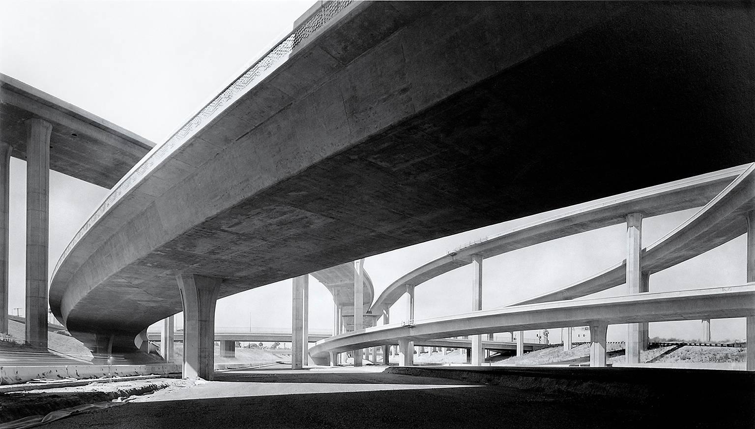 Douglas Busch Black and White Photograph - LA Freeway