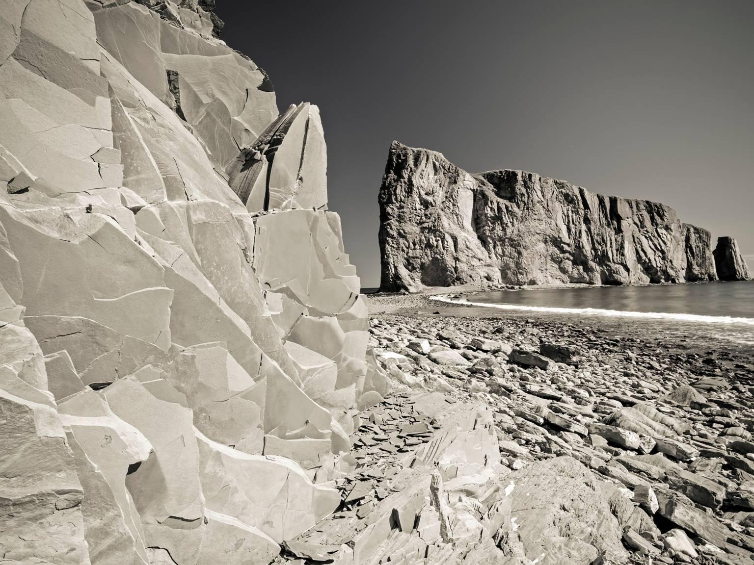 Massimo Di Lorenzo Black and White Photograph - Perce Rock, Quebec