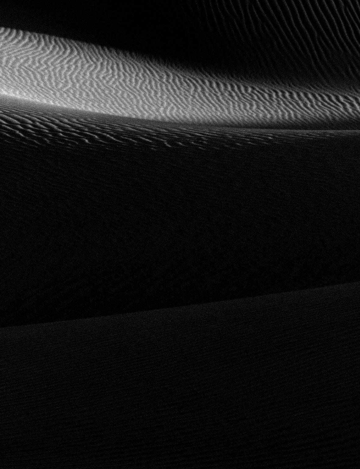 Sand Dunes Series #13 - Black Black and White Photograph by Keiji Iwai