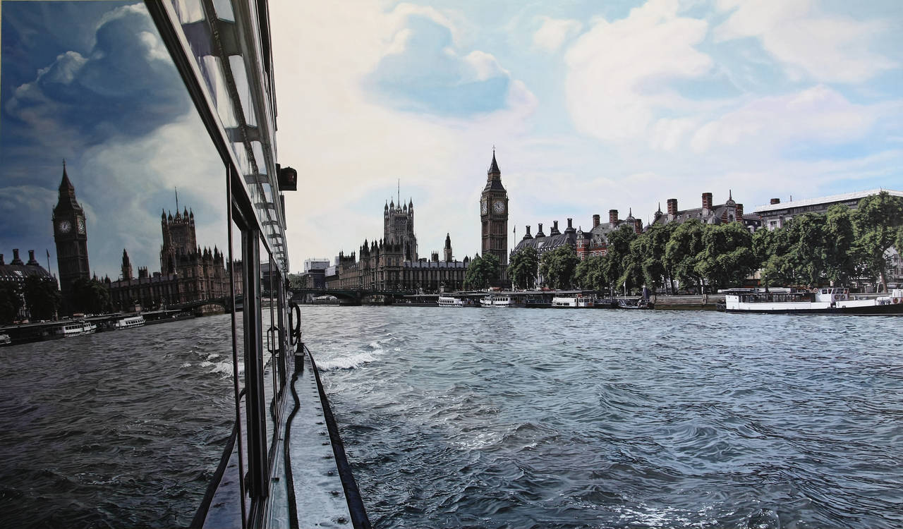 London Waterways - Painting by Daniel Cuervo