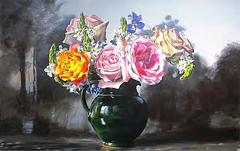 Ben Schonzeit - Roses In Green Pitcher Roses In Green Pitcher