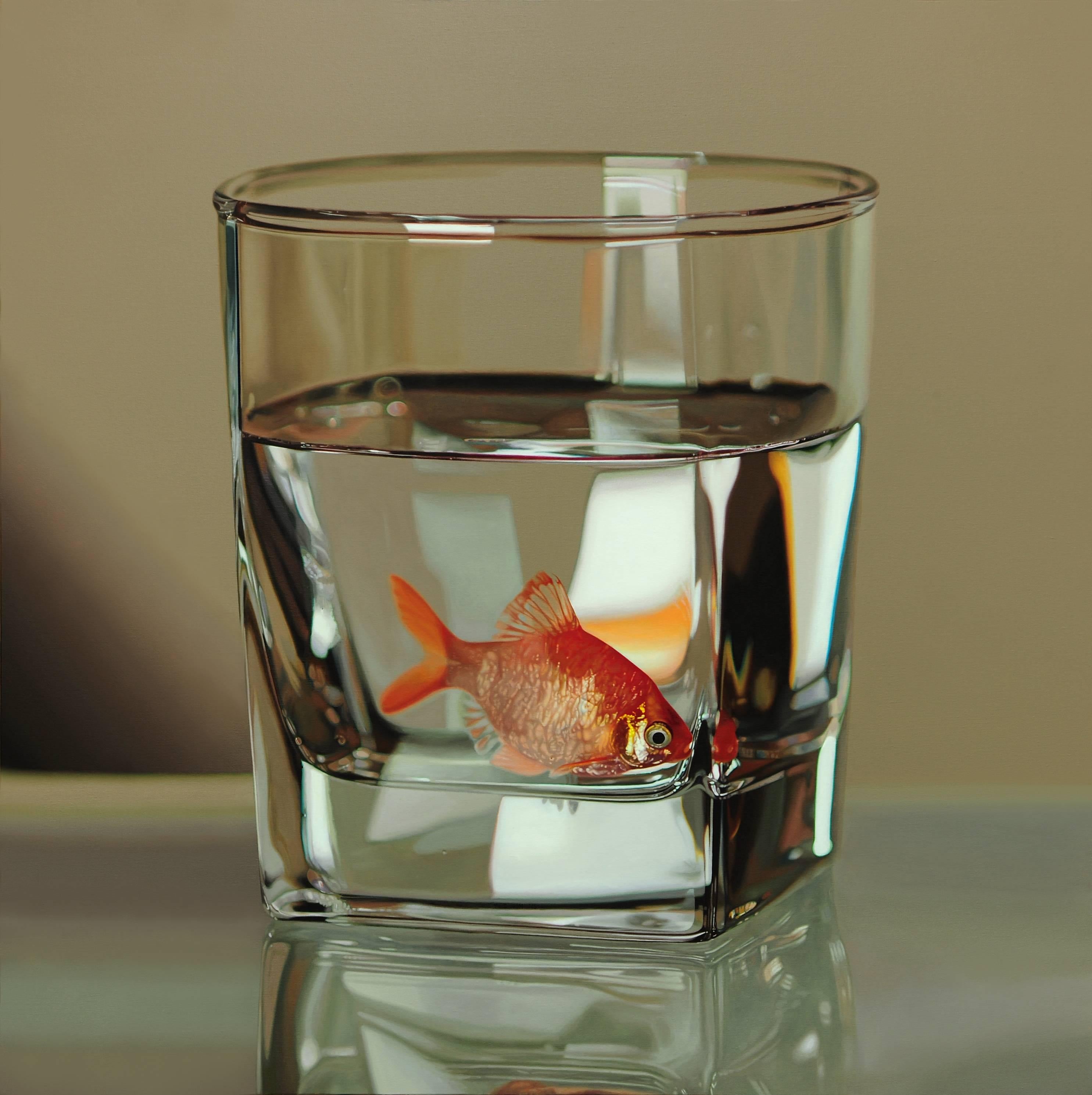 Nothing.Life.Object (Fish in Glass) - Painting by Young-Sung Kim