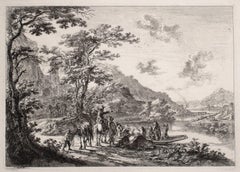 Antique View of the Tiber with Country Landscape