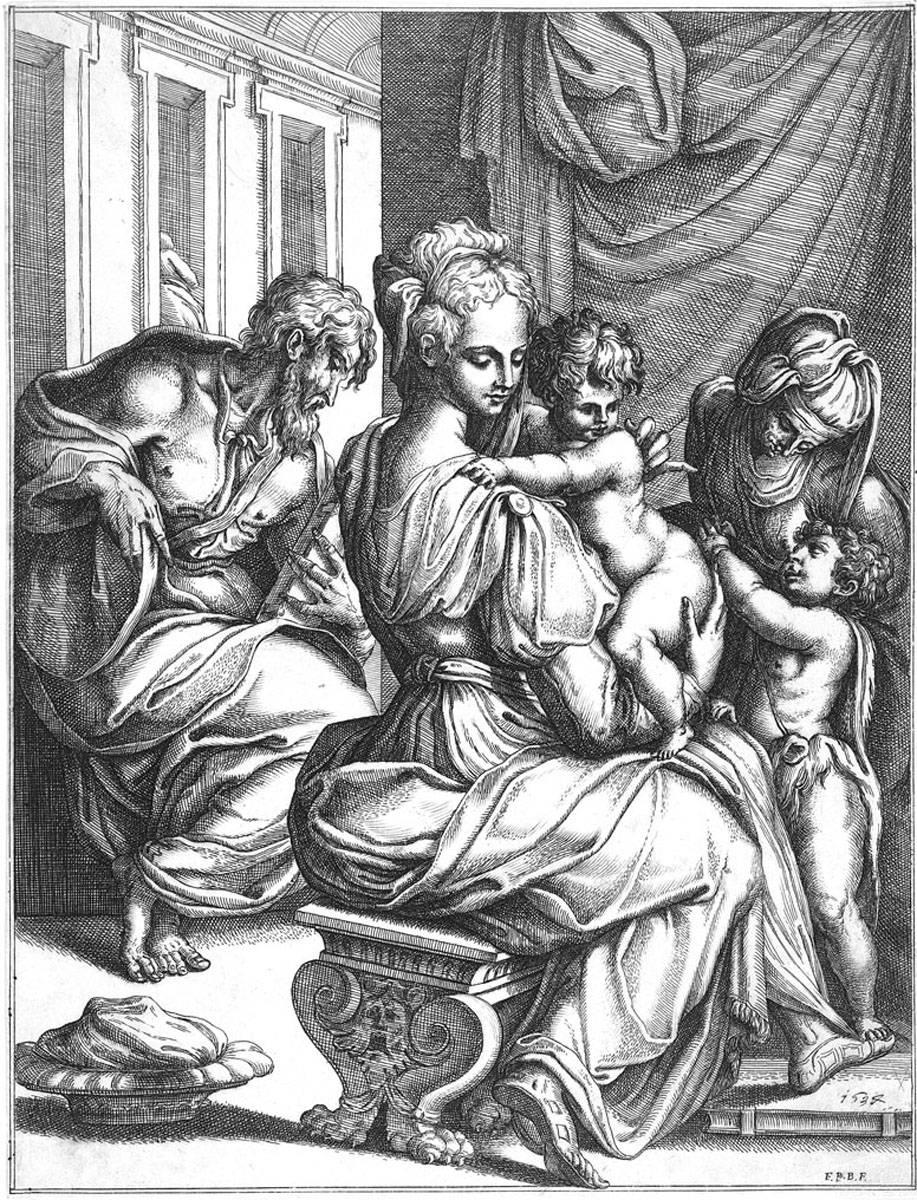 Fra Bonaventura Bisi Portrait Print - The Holy Family