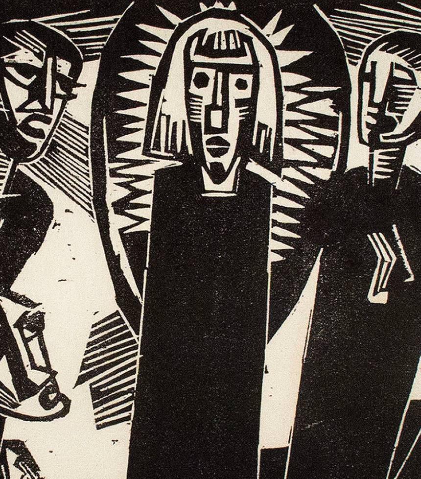 Christus under dem Frauen (Christ Among the Women) - Print by Karl Schmidt-Rottluff