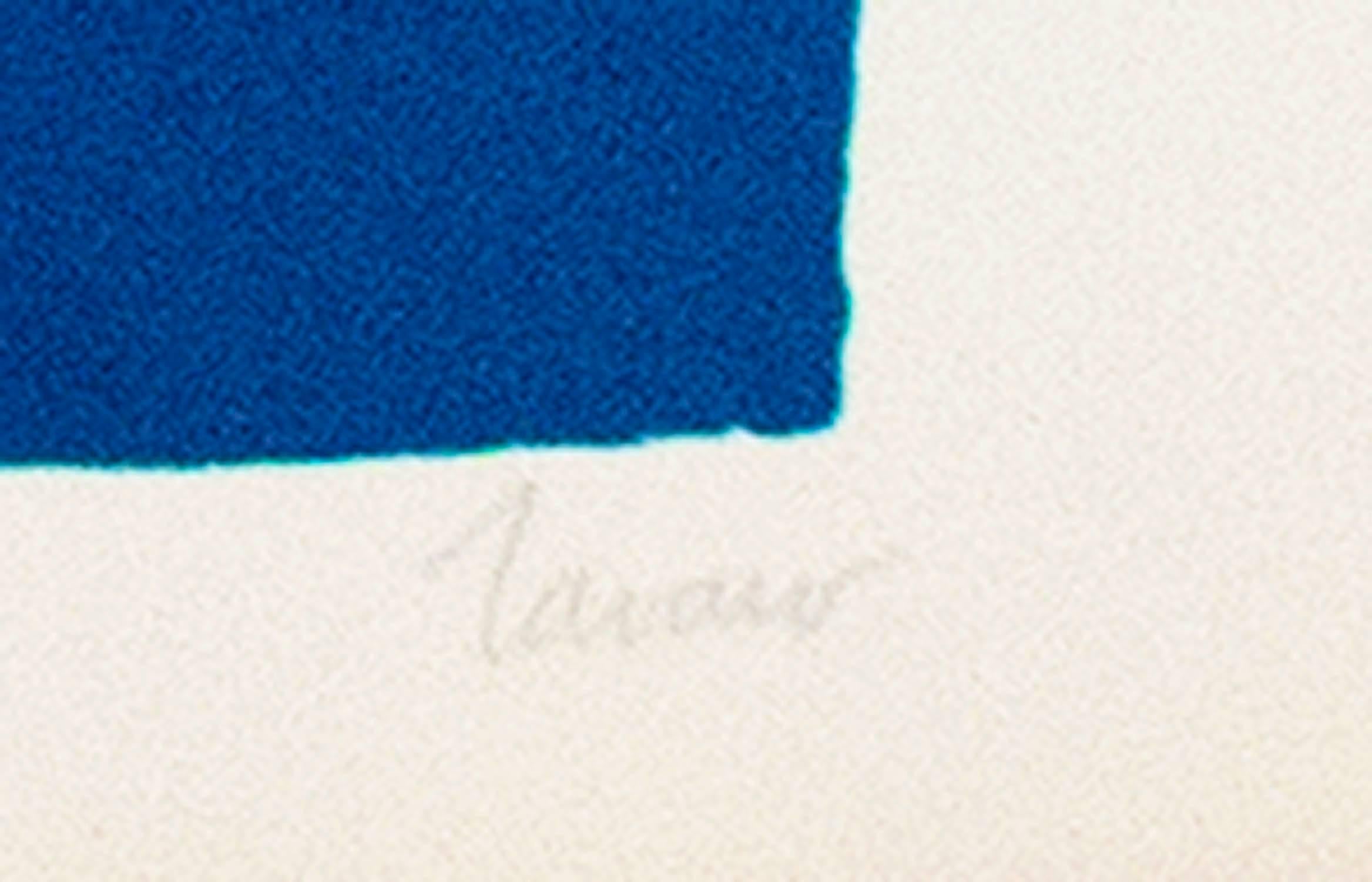 Cheval Bleu (Das blaue Pferd) – Print von Albert Zavaro