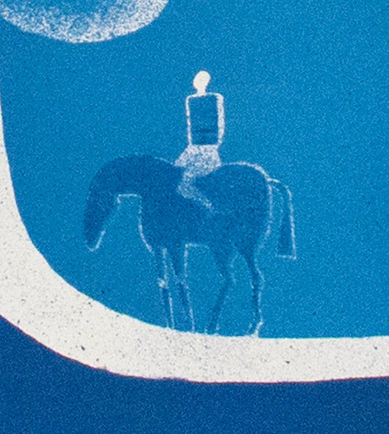 Cheval Bleu (Das blaue Pferd) (Zeitgenössisch), Print, von Albert Zavaro