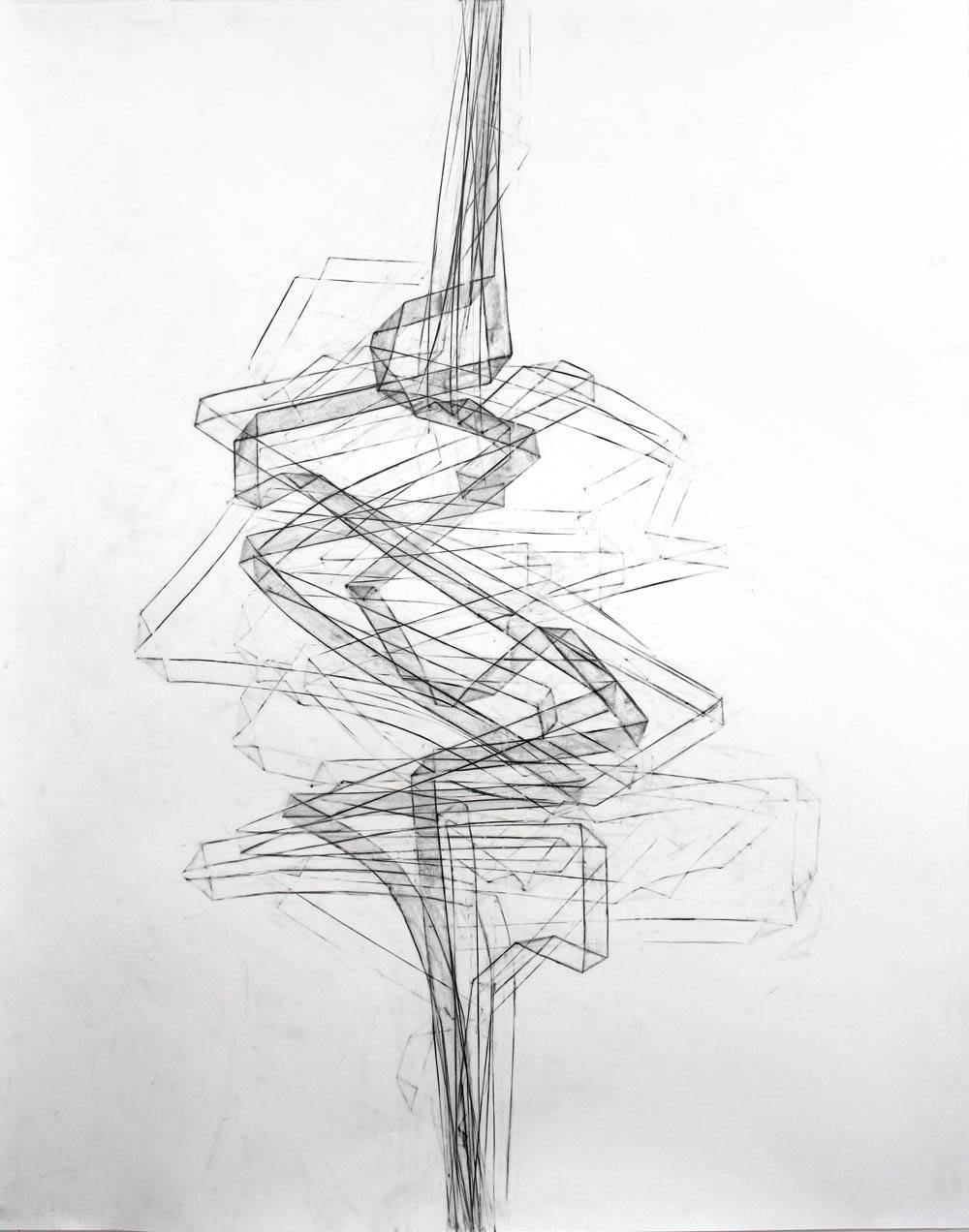 Alisa Dworsky Abstract Drawing - Points of Tension 1