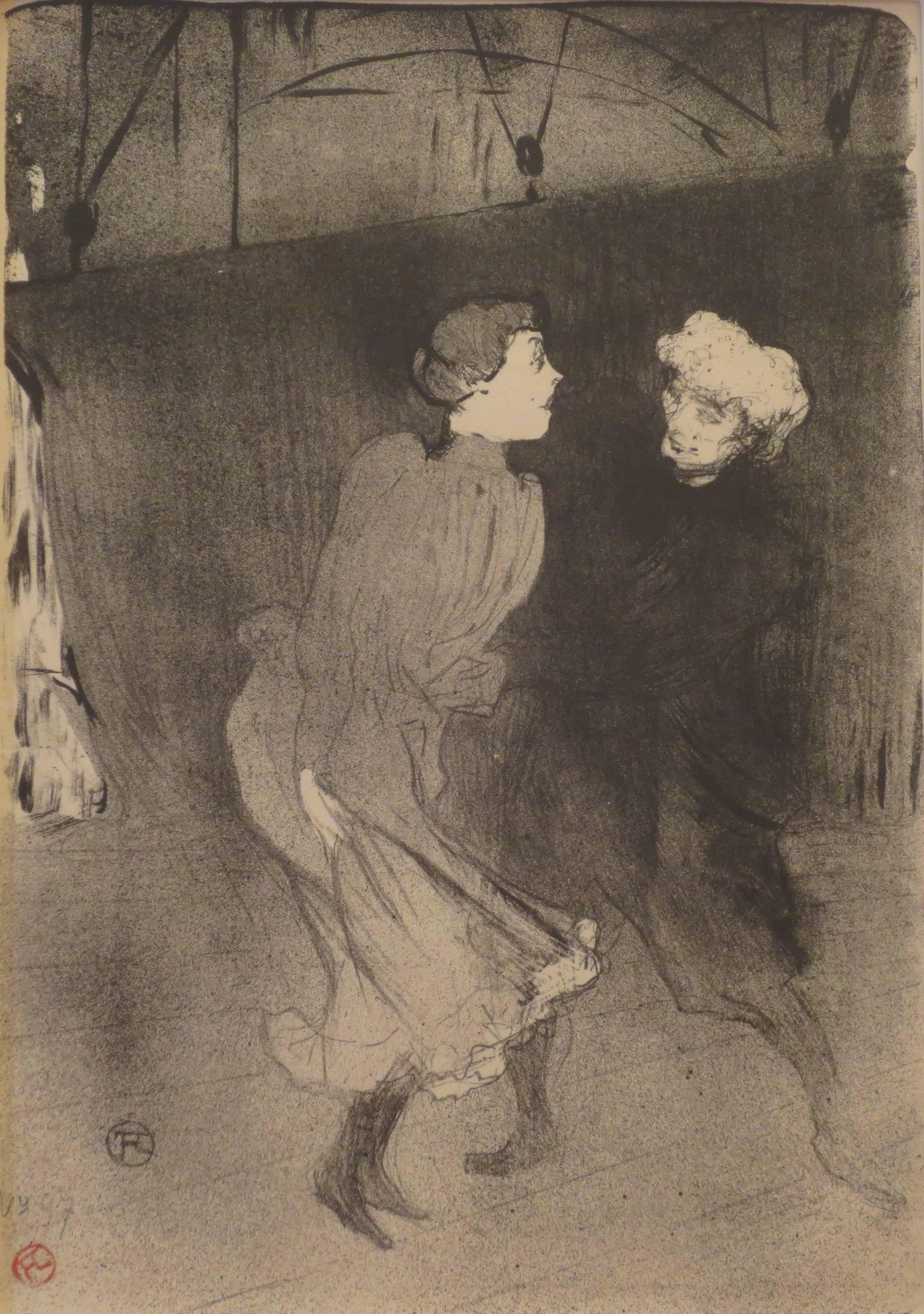 Henri de Toulouse-Lautrec Figurative Print - Répétition générale aux Folies-Bergère--Emilienne D 
Alençon et Mariquita