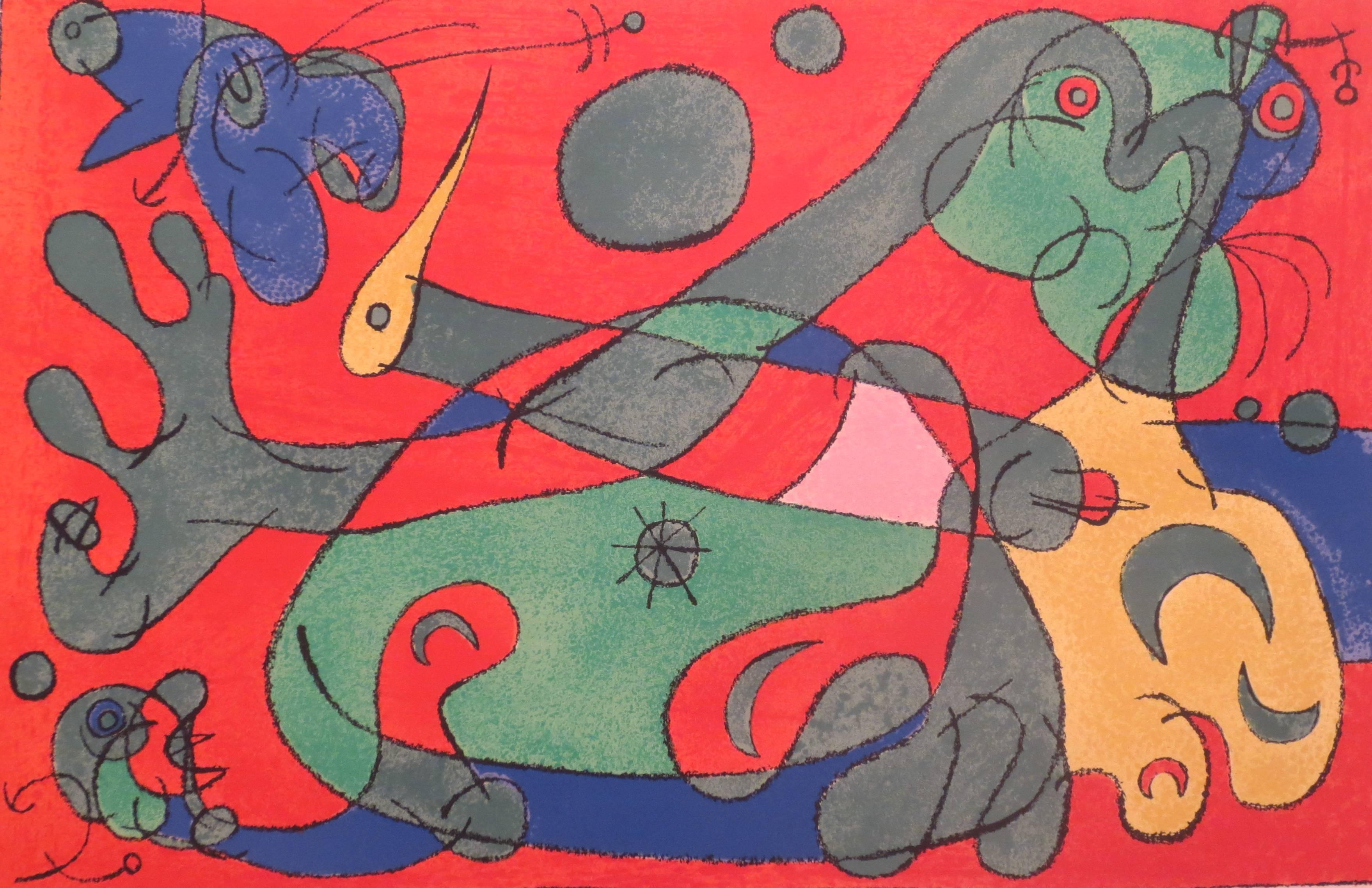 Joan Miró Figurative Print - La Guerre from Ubu Roi