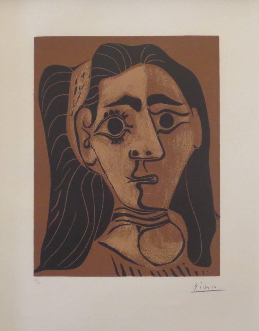 Pablo Picasso Figurative Print - Jacqueline au Bandeau II
