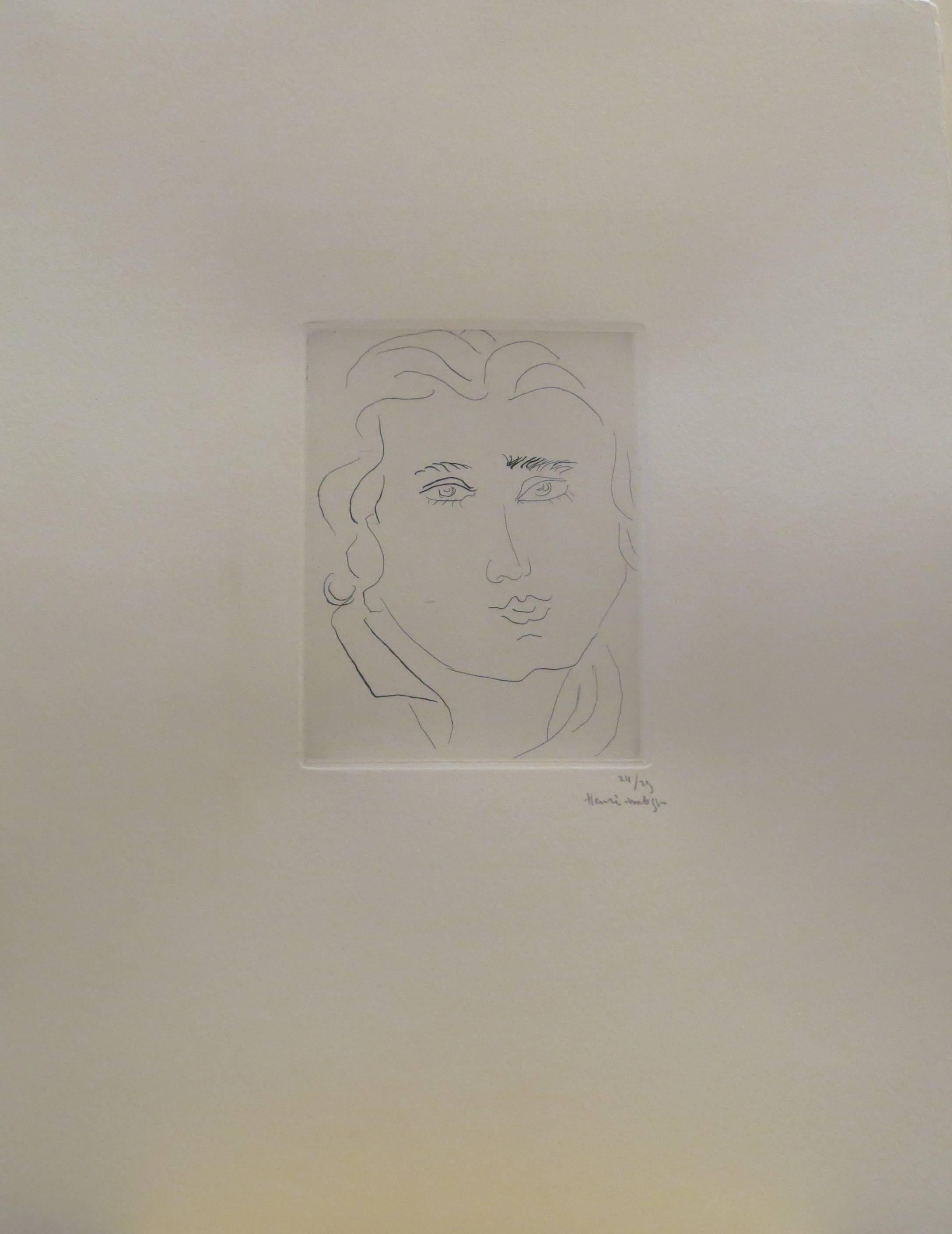 Considered one of the greatest painters of the 20th century, Matisse was engaged in printmaking during most of his artistic career, using it as a break from painting and as a way of extending his drawing process.  Rather than working with master
