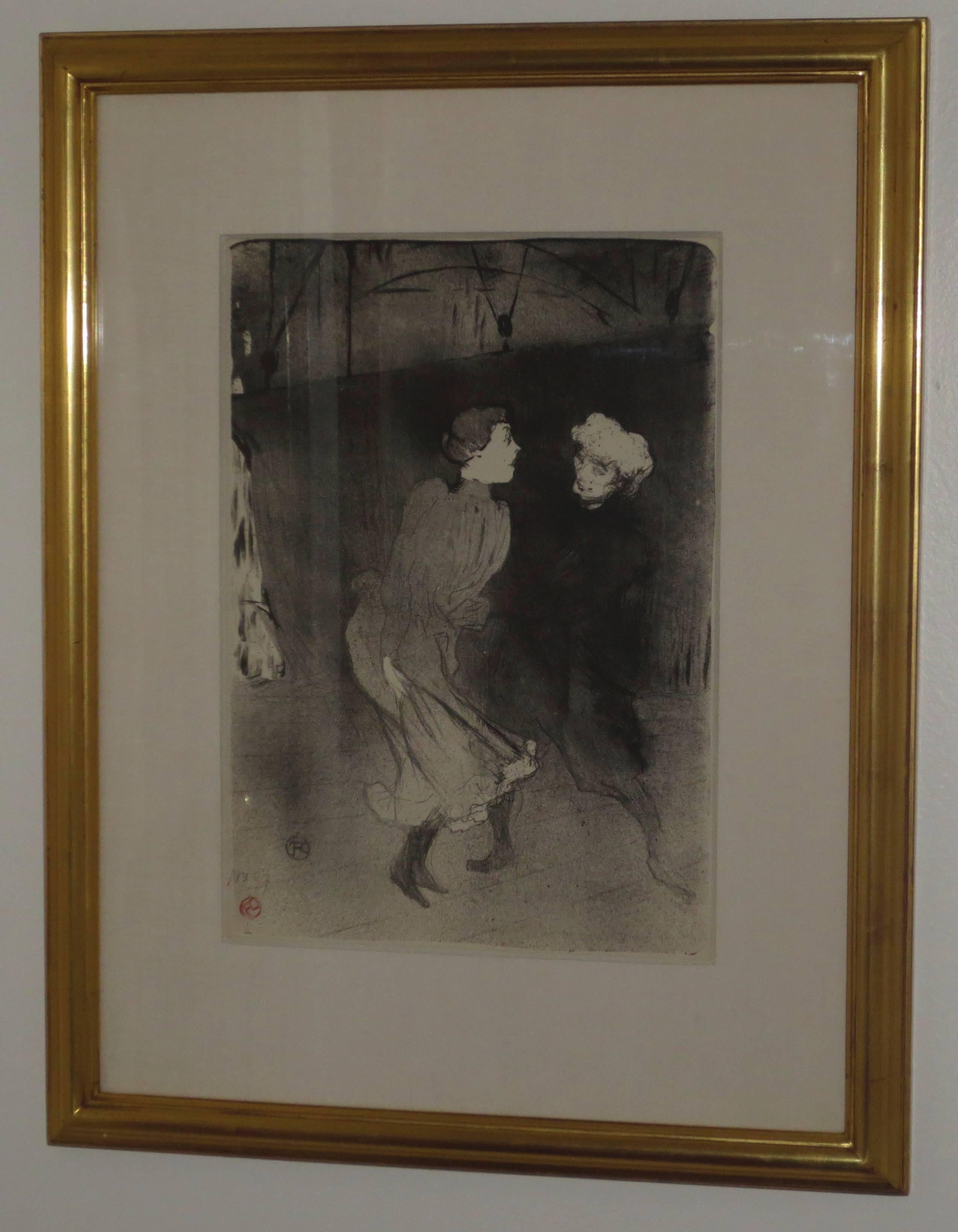 Répétition générale aux Folies-Bergère--Emilienne D 'Alençon et Mariquita - Post-Impressionist Print by Henri de Toulouse-Lautrec