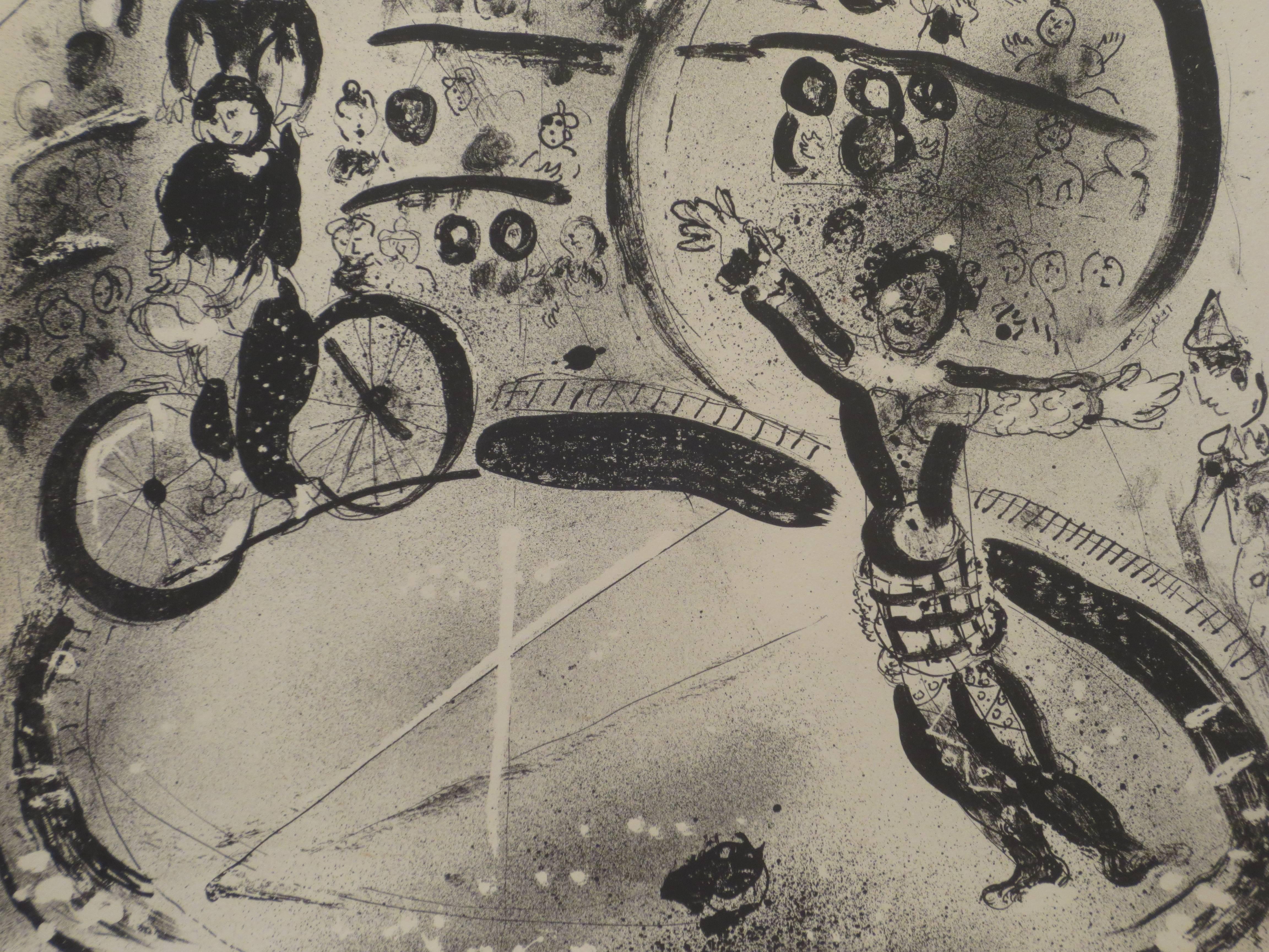 Les Cyclistes - Print by Marc Chagall