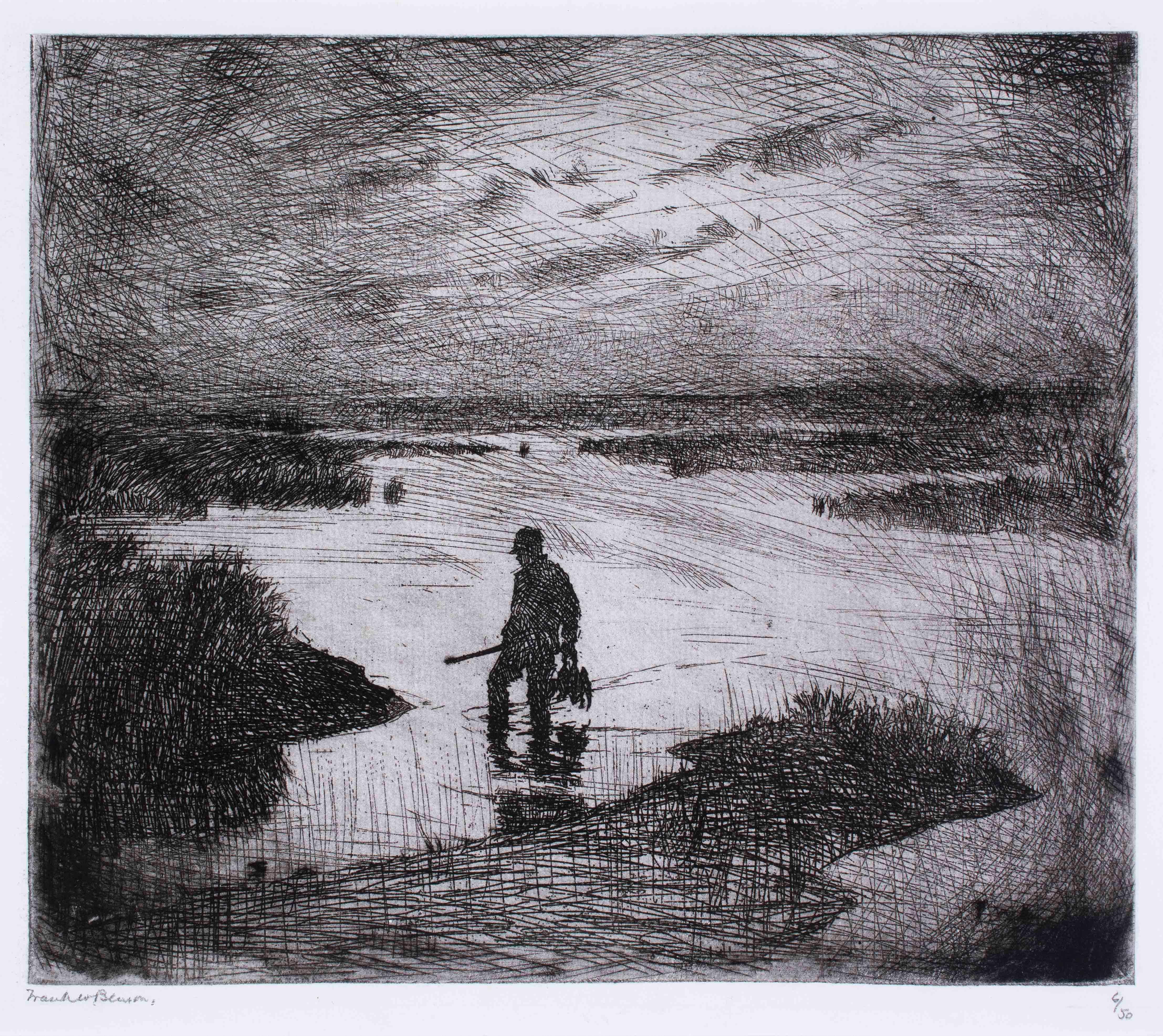 DUSK - Print by Frank W. Benson