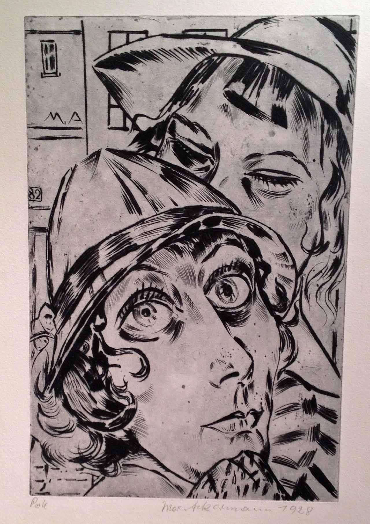 Max Ackermann Portrait Print - DIE SCHAUSPIELERIN HILDE KORBER