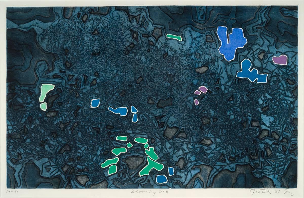 Gabor F. Peterdi Abstract Print -  BLOOMING ICE