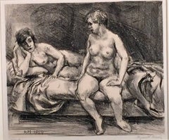 Reginald Marsh. DUE MODELLI SU UN LETTO
