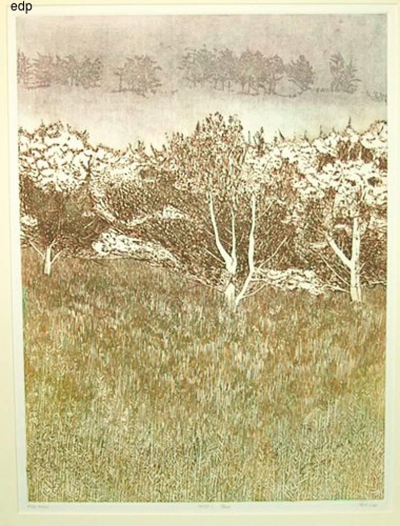 Ruth Leaf Landscape Print - MISTY FIELDS