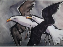 BLACK-BACKED GULLS