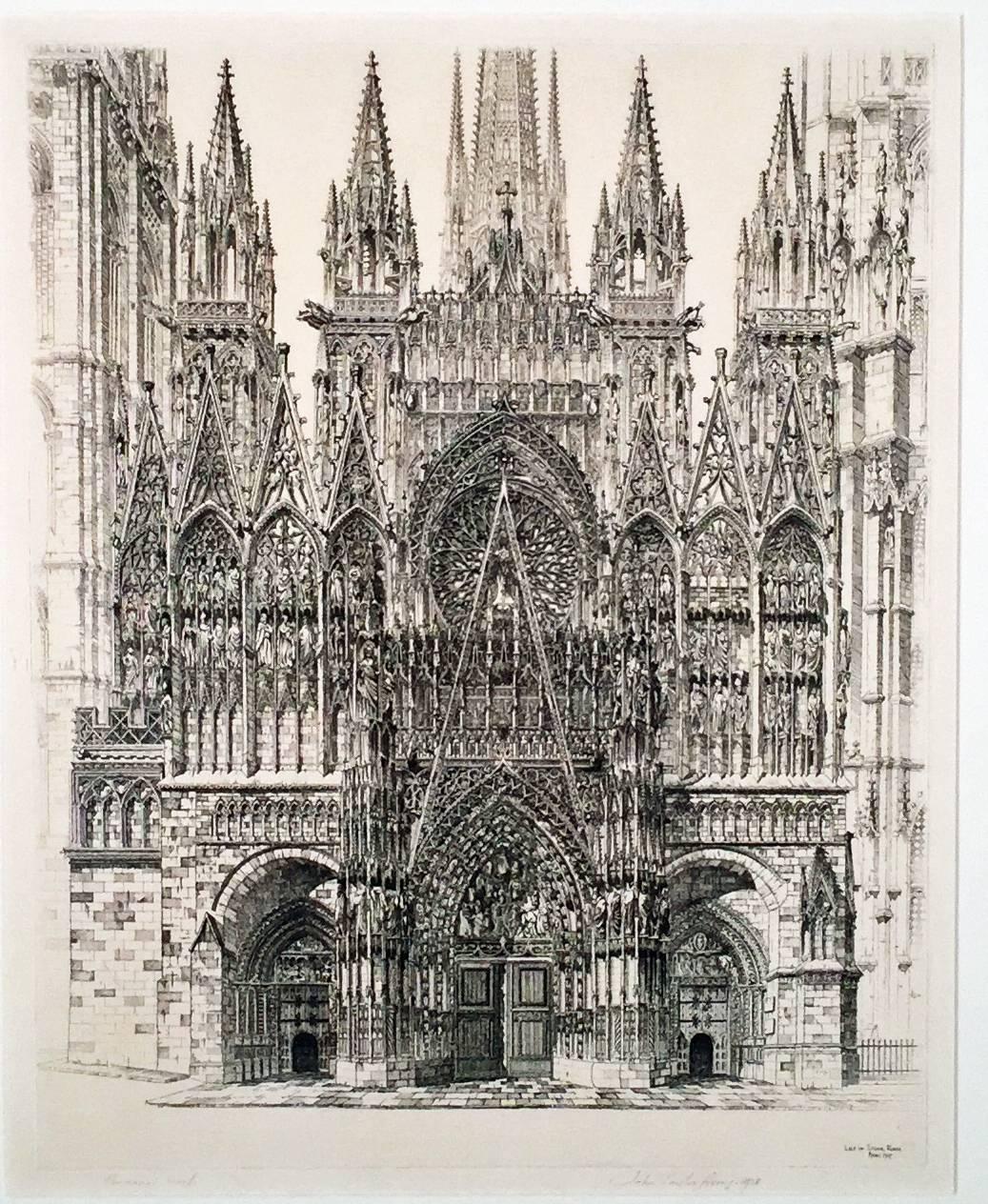 John Taylor Arms Print - LACE IN STONE - ROUEN CATHEDRAL