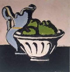 STILL LIFE WITH BOWL OF FRUIT AND PITCHER
