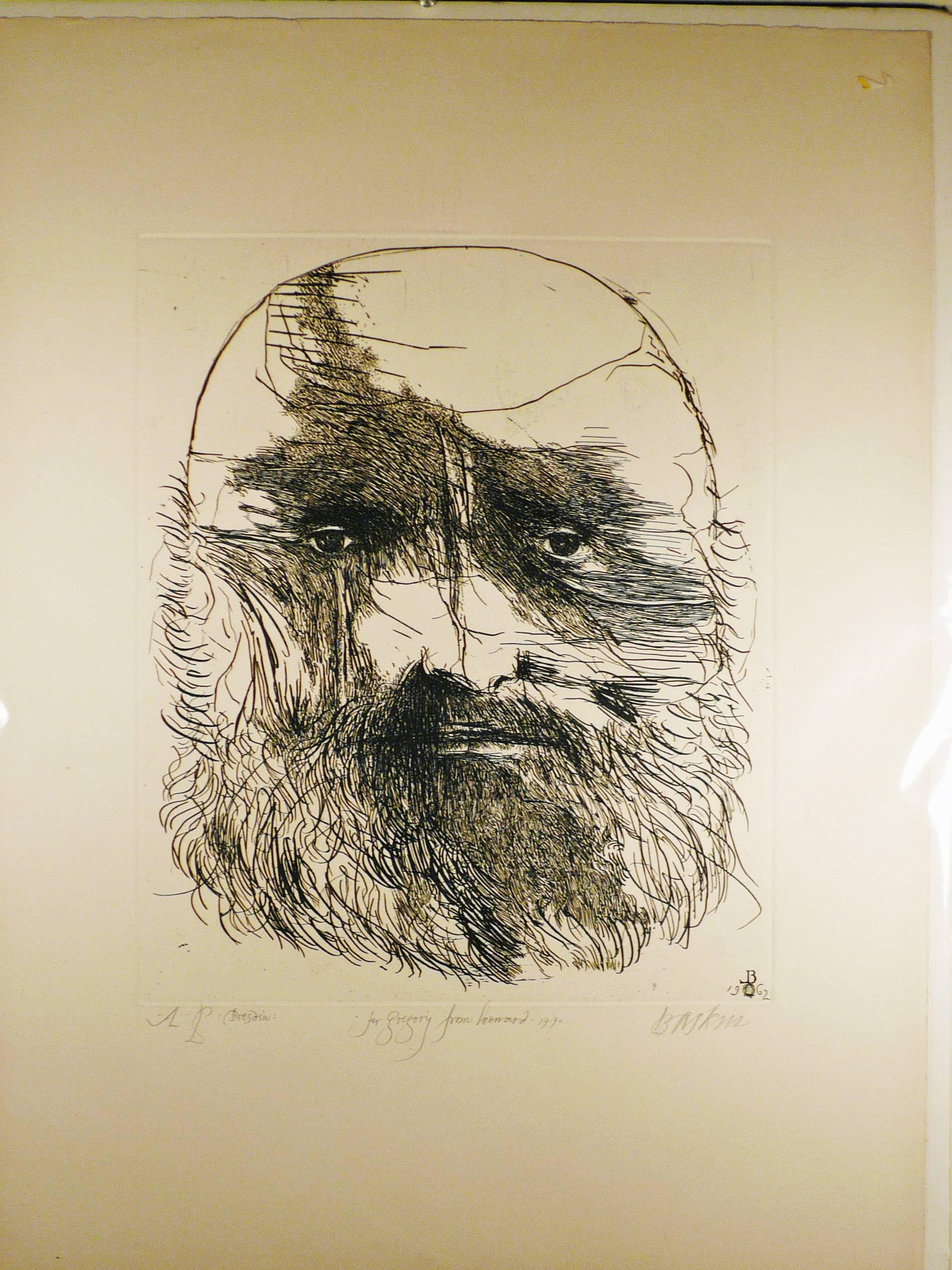 Leonard Baskin Portrait Print - RUDOLPHE BRESDIN