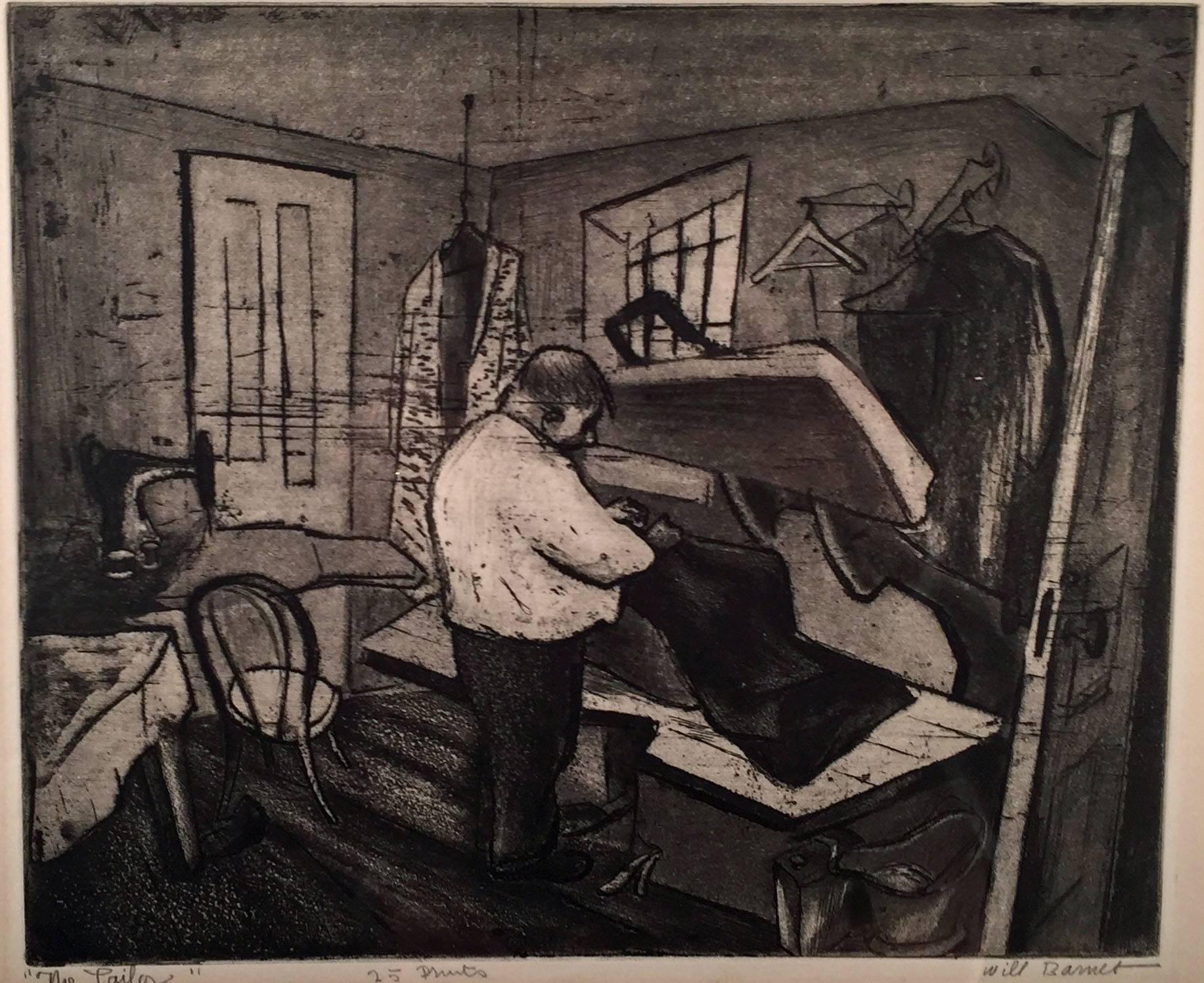 Will Barnet Figurative Print - THE TAILOR