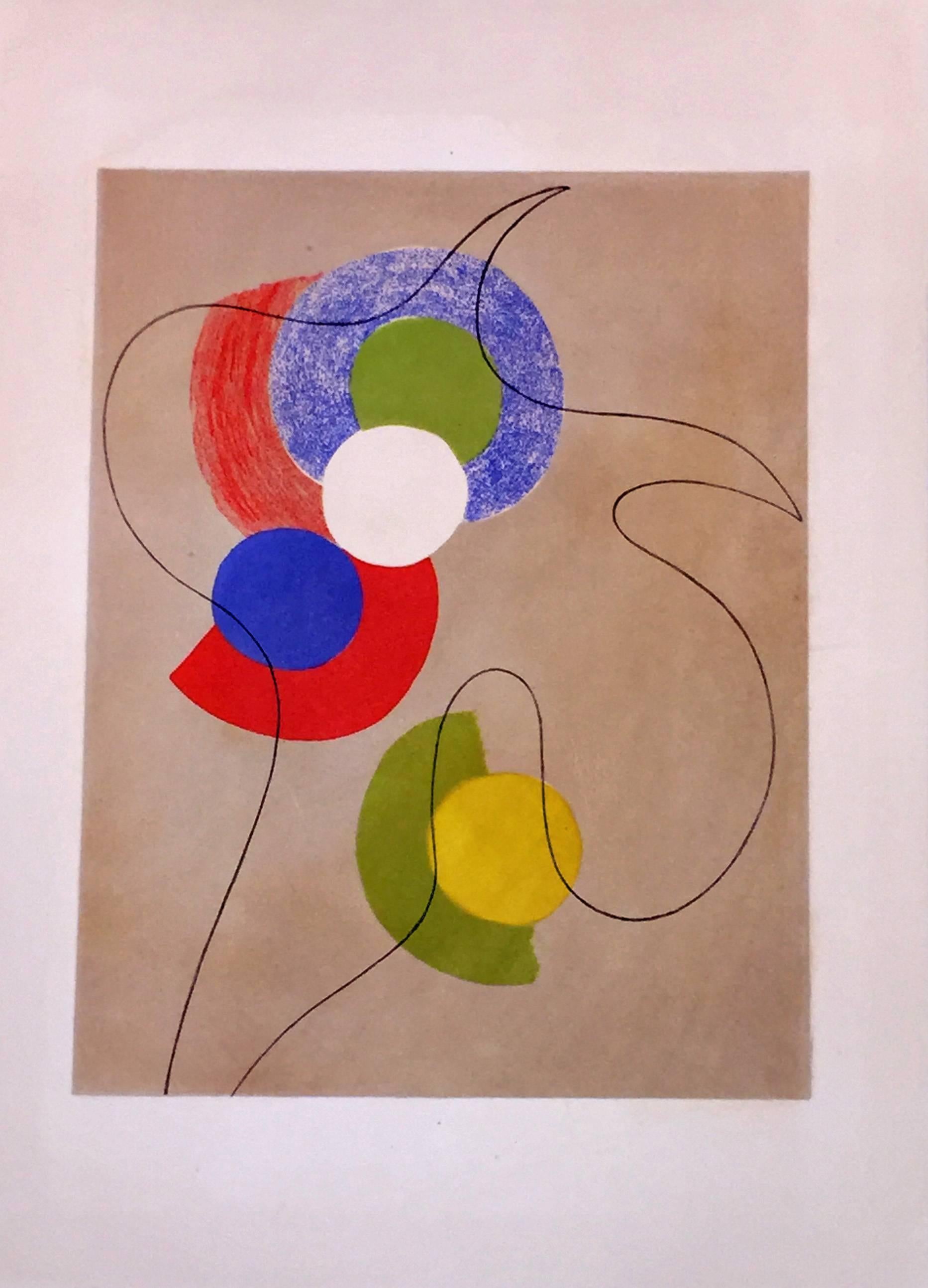 JEAN ARP - SONIA DELAUNAY - ALBERTO MAGNELLI - SOPHIE TAEUBER-ARP. - Abstract Geometric Print by Hans (Jean) Arp