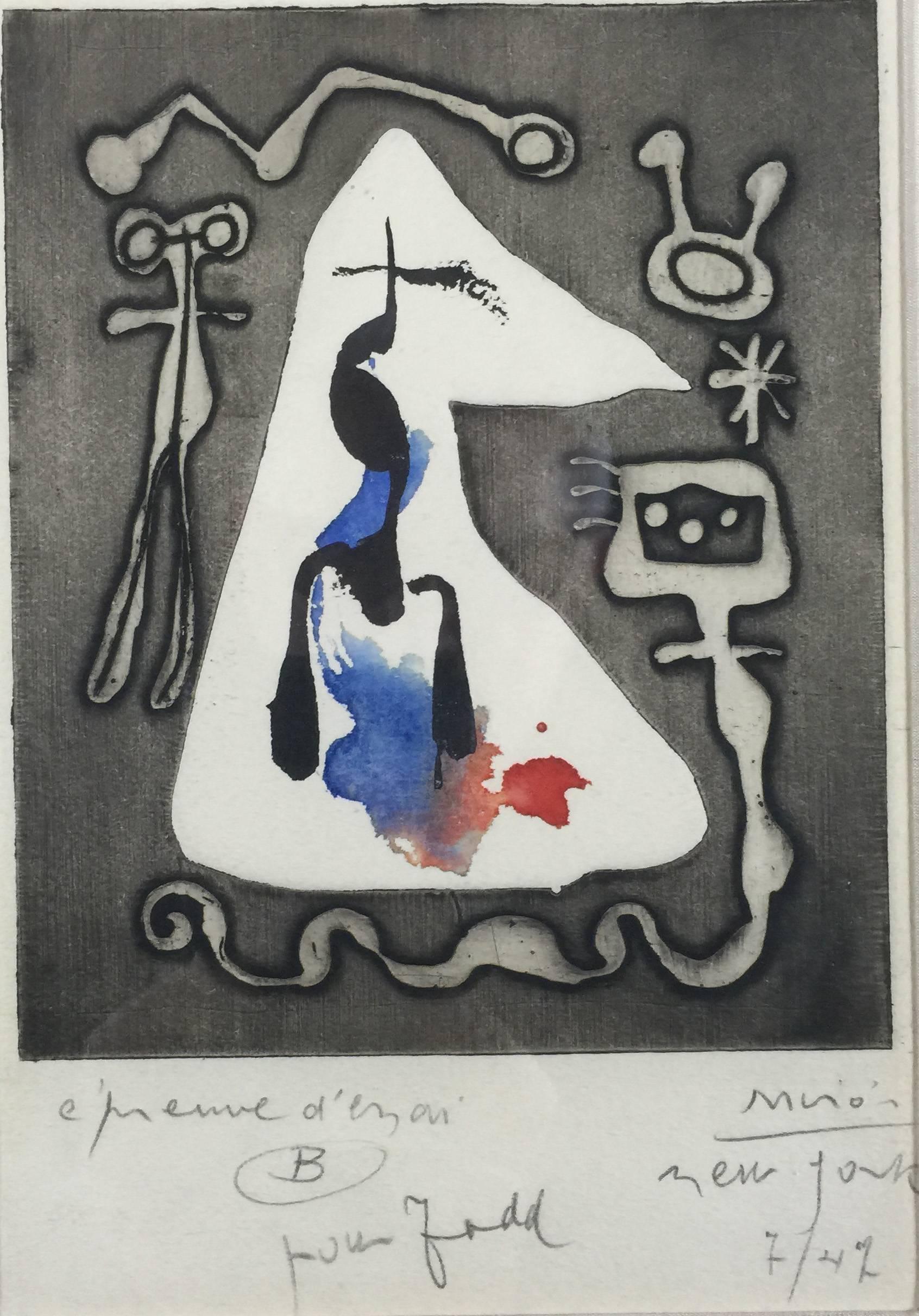  ANTITETE - LE DESESPERANTO - Print by Joan Miró