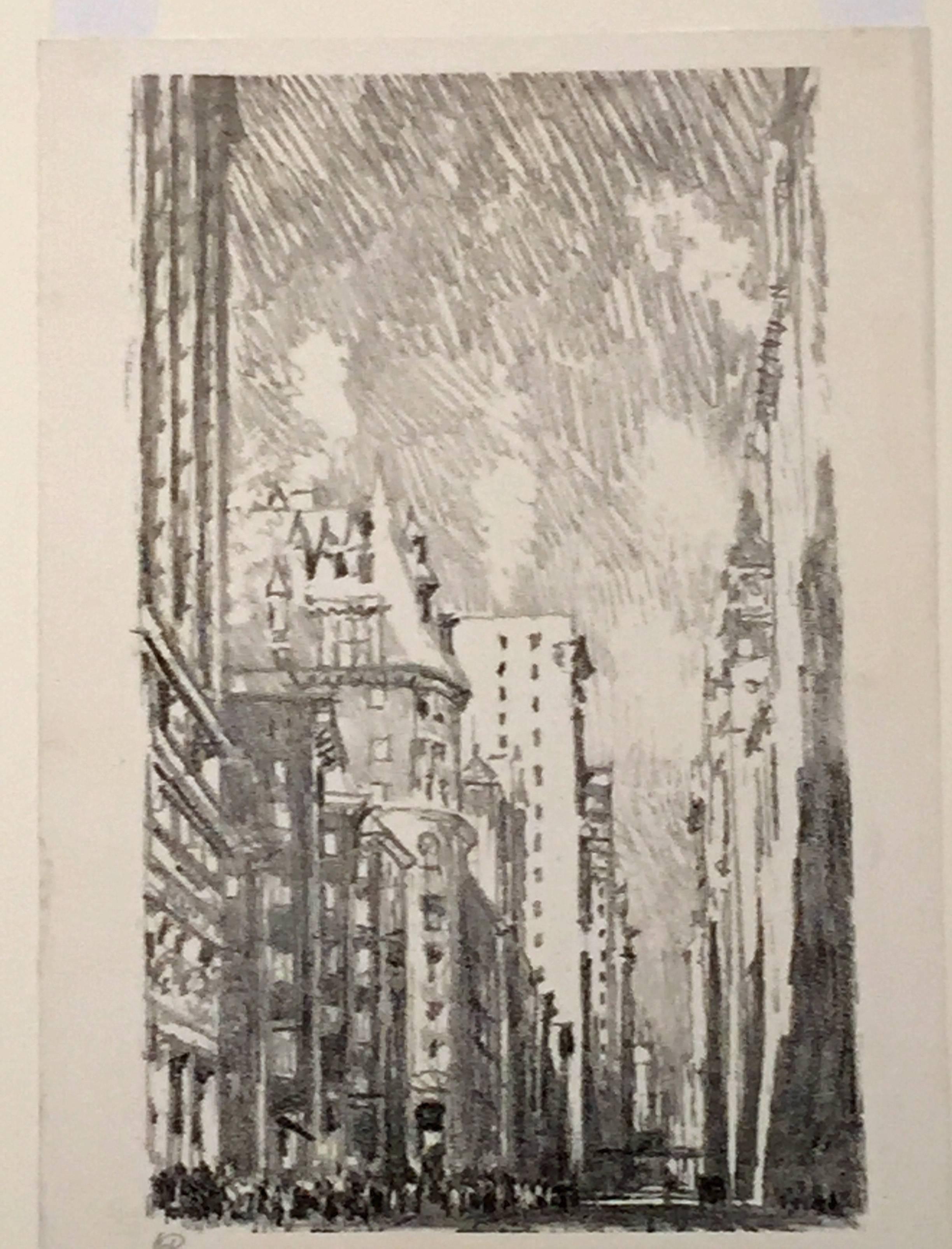 LITHOGRAPHS OF NEW YORK - American Realist Print by Joseph Pennell