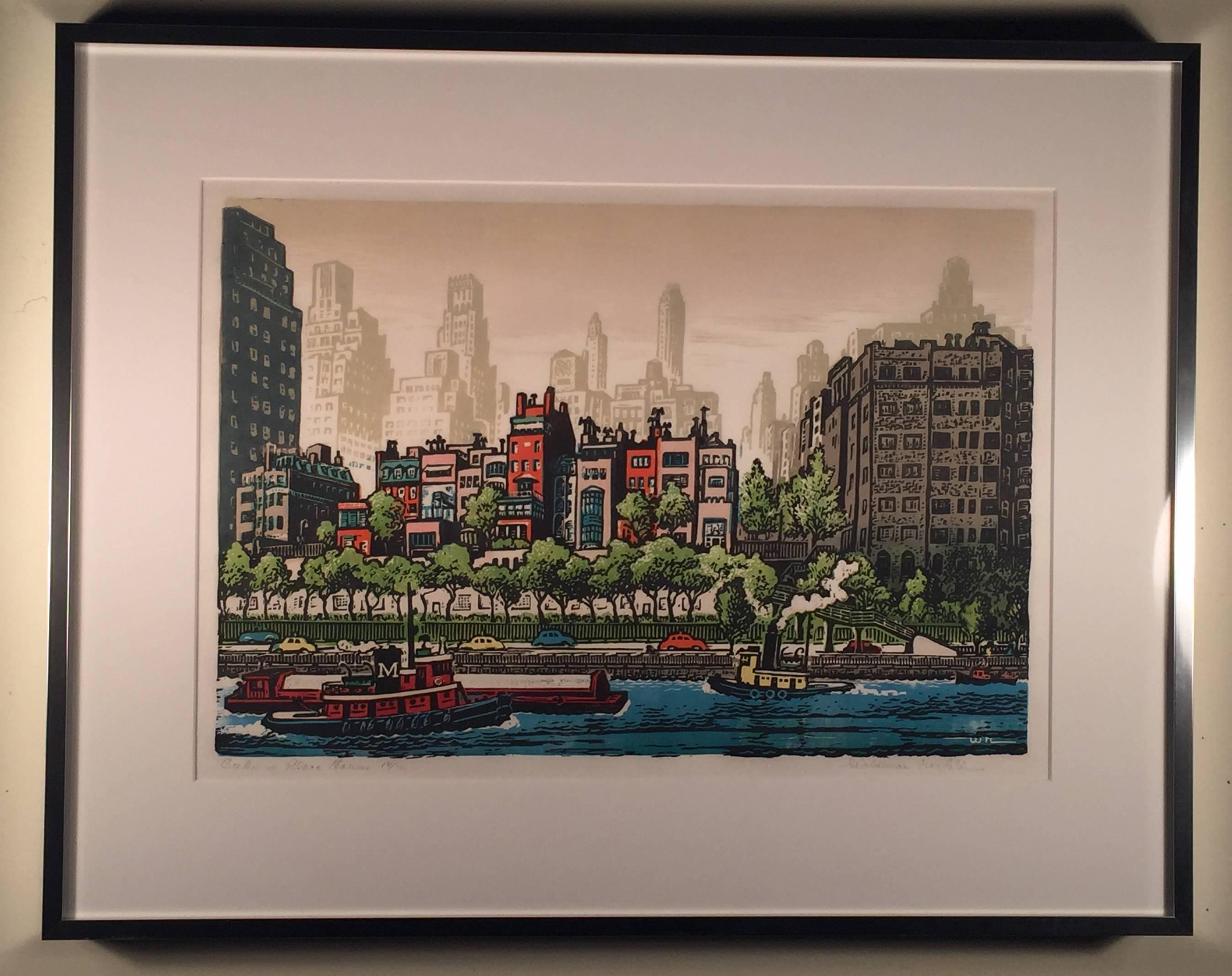 BEEKMAN PLACE HOUSES. - Print by Woldemar Neufeld