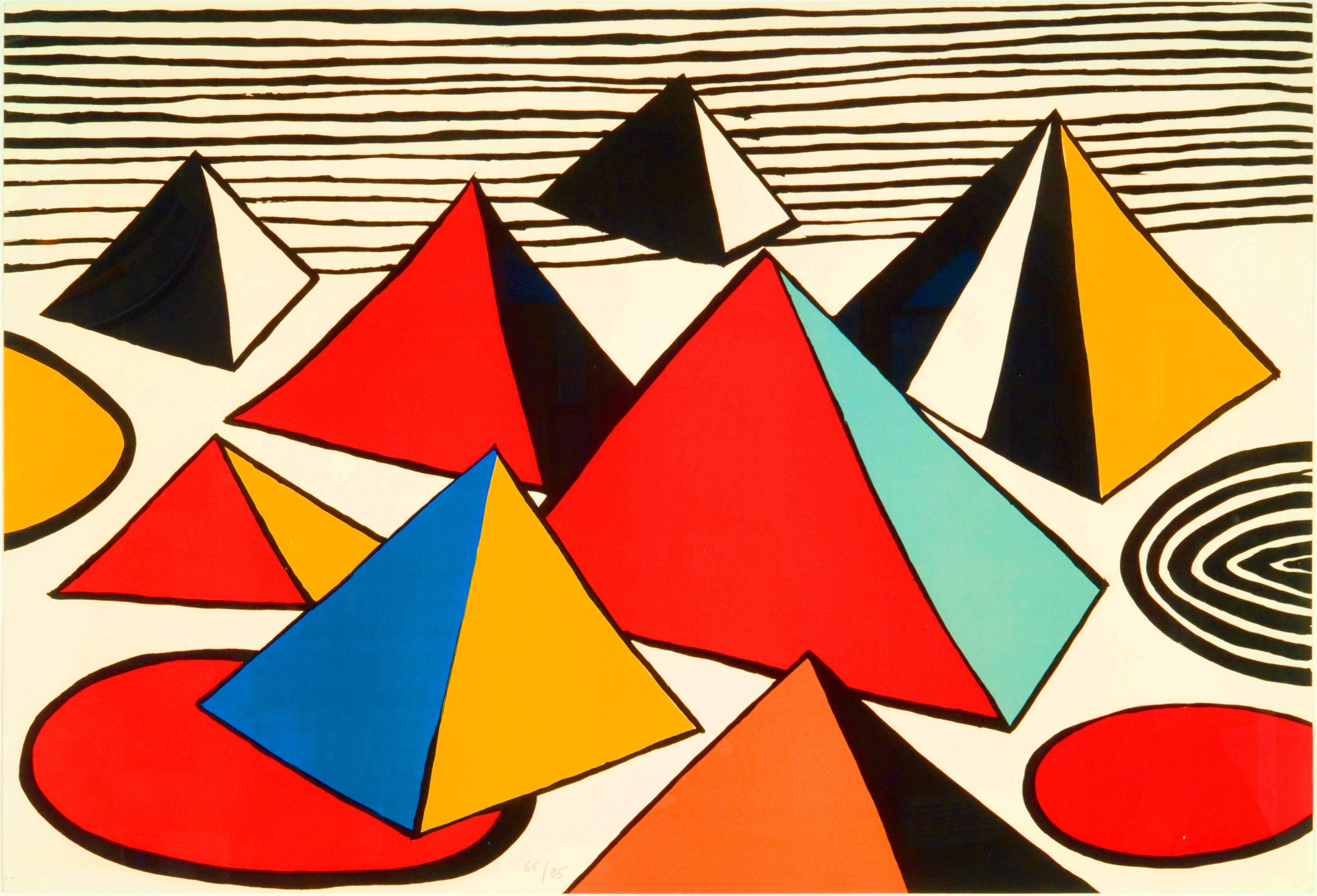 Alexander Calder Abstract Print - PYRAMIDES