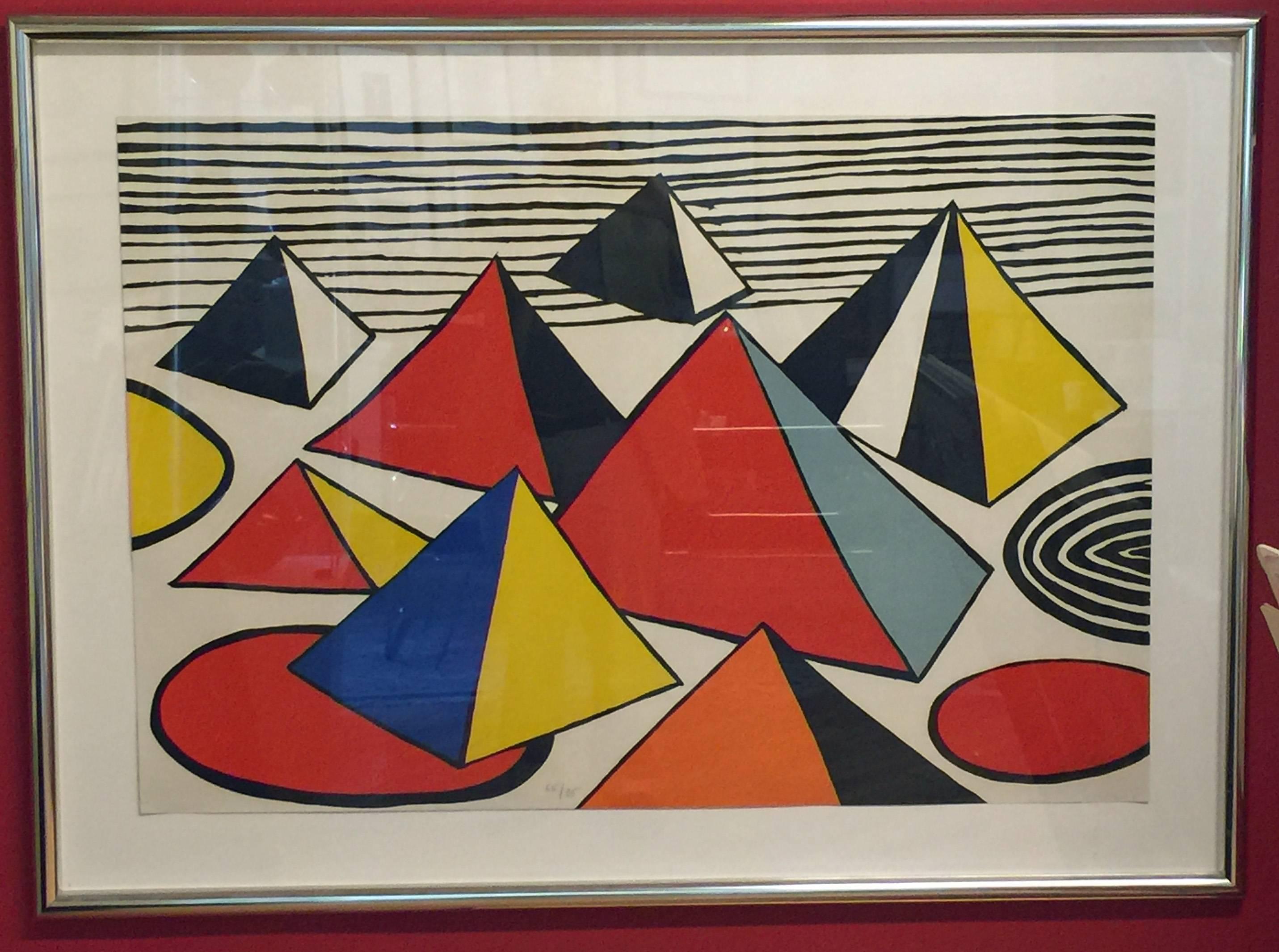 PYRAMIDES - Print by Alexander Calder