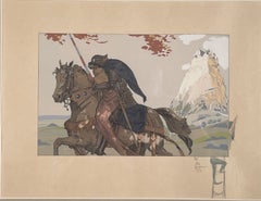 SENZA TITOLO (CAVALIERE E DAMA A CAVALLO).