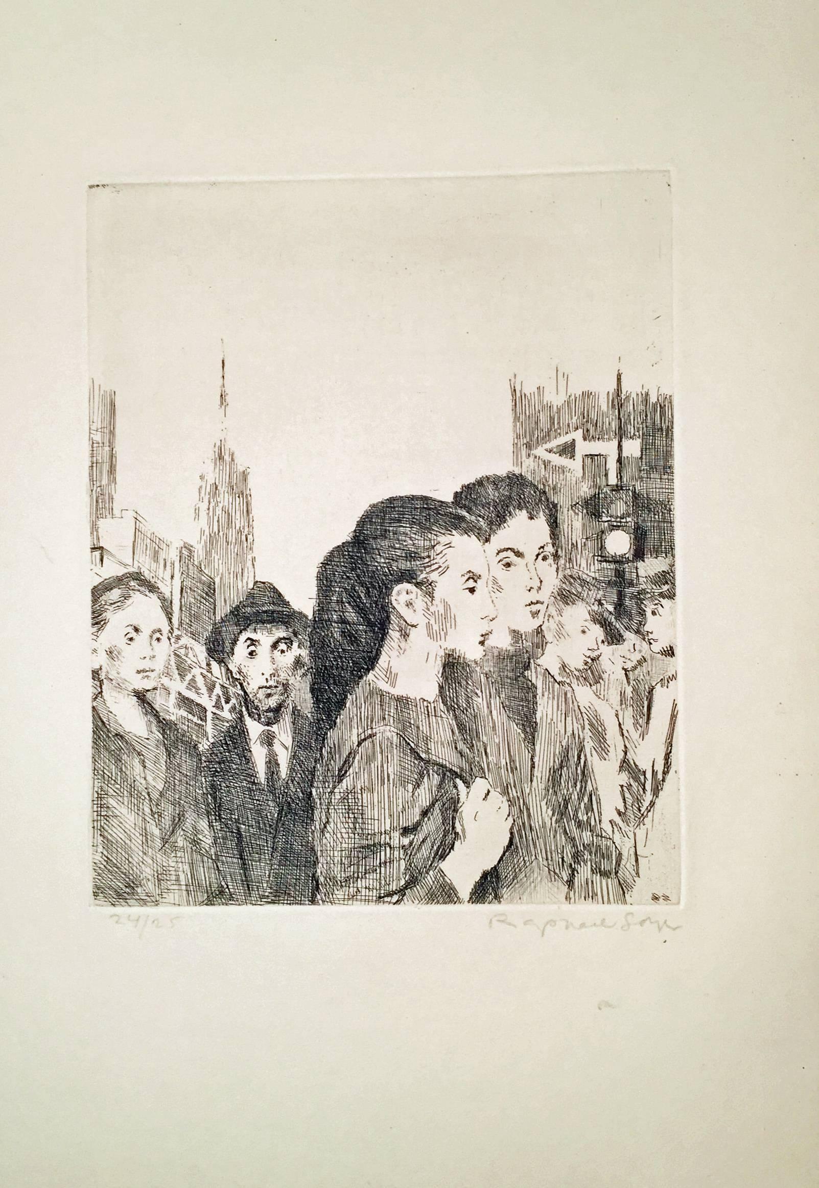 Soyer, Raphael. SIXTEEN ETCHINGS. 
Published by Associated American Artists, NY, 1965. 
From the Deluxe suite of 25 on Japan paper, this copy number 24/25. (There were a further 60 printed on BFK Rives paper, of which numbers 26/85 through 50/85
