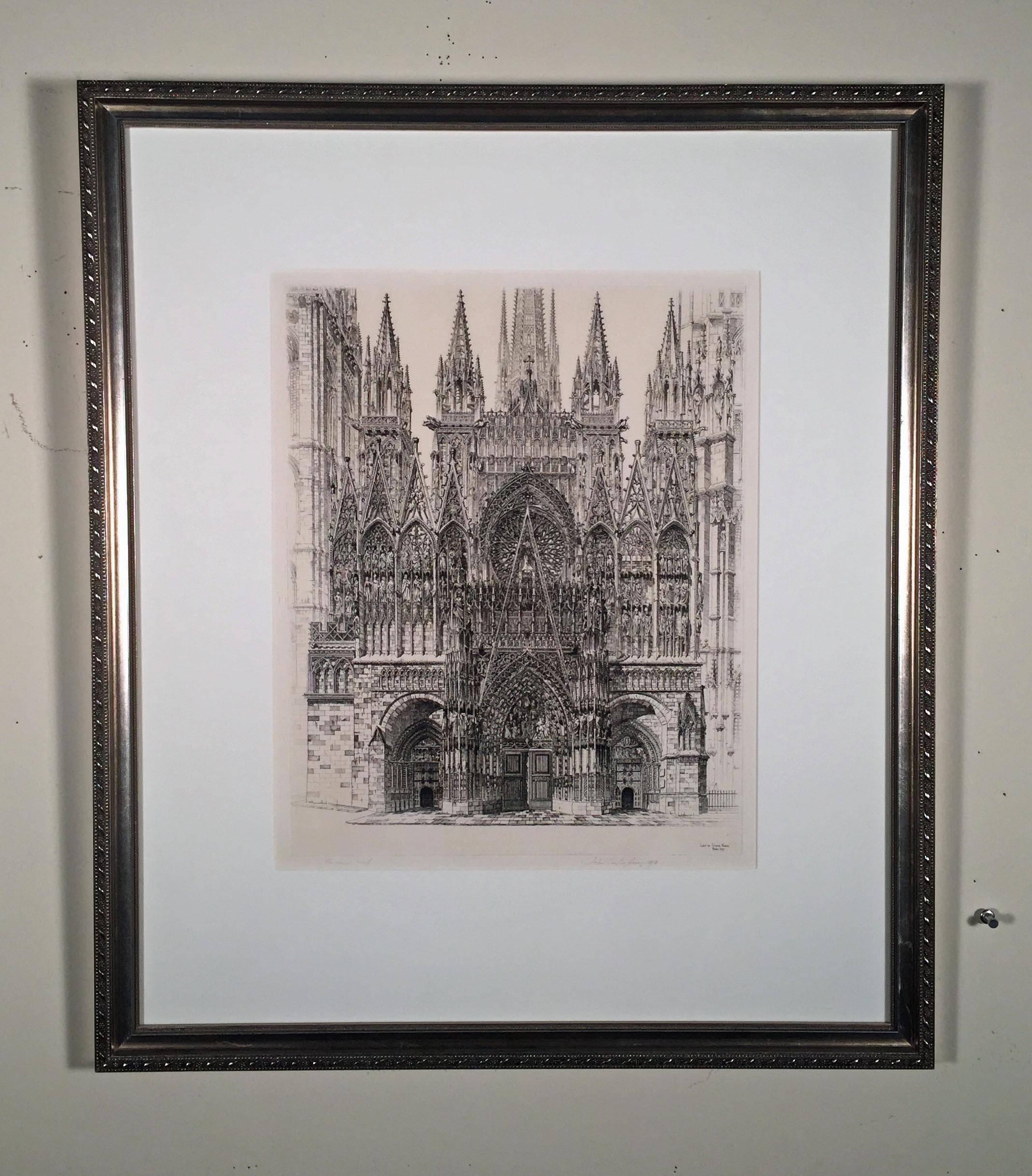 LACE IN STONE - ROUEN CATHEDRAL - Print by John Taylor Arms