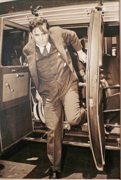 Vintage WENDELL WILLKIE STEPPING OUT OF A CAR