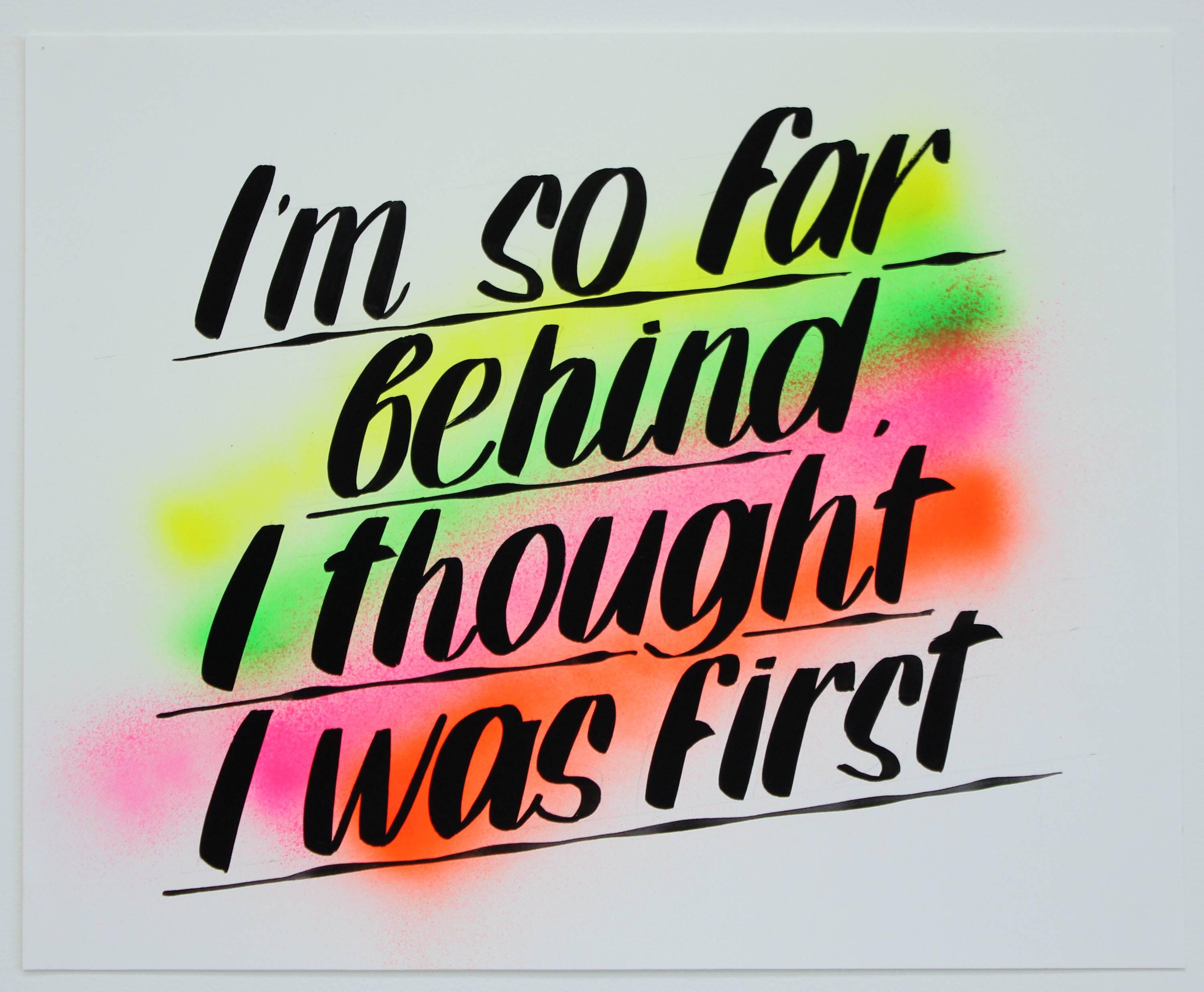 Baron Von Fancy Figurative Painting - I'm So Far Behind I Thought I Was First