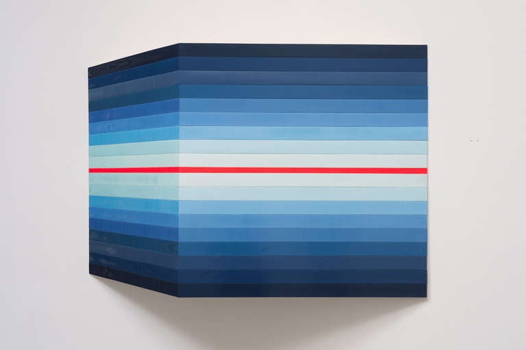 Untitled (Blue Wedge) - Contemporary Painting by Brian Wills