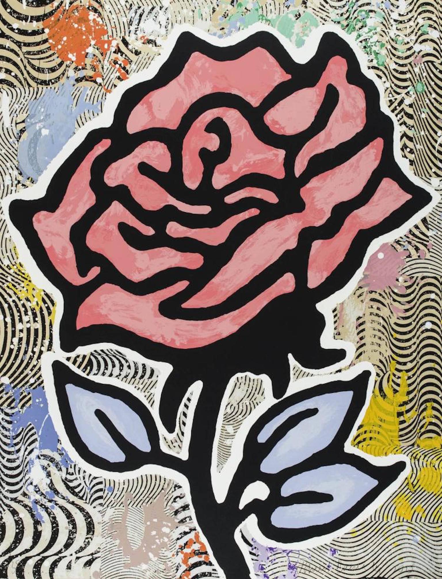 Red Rose - Print by Donald Baechler