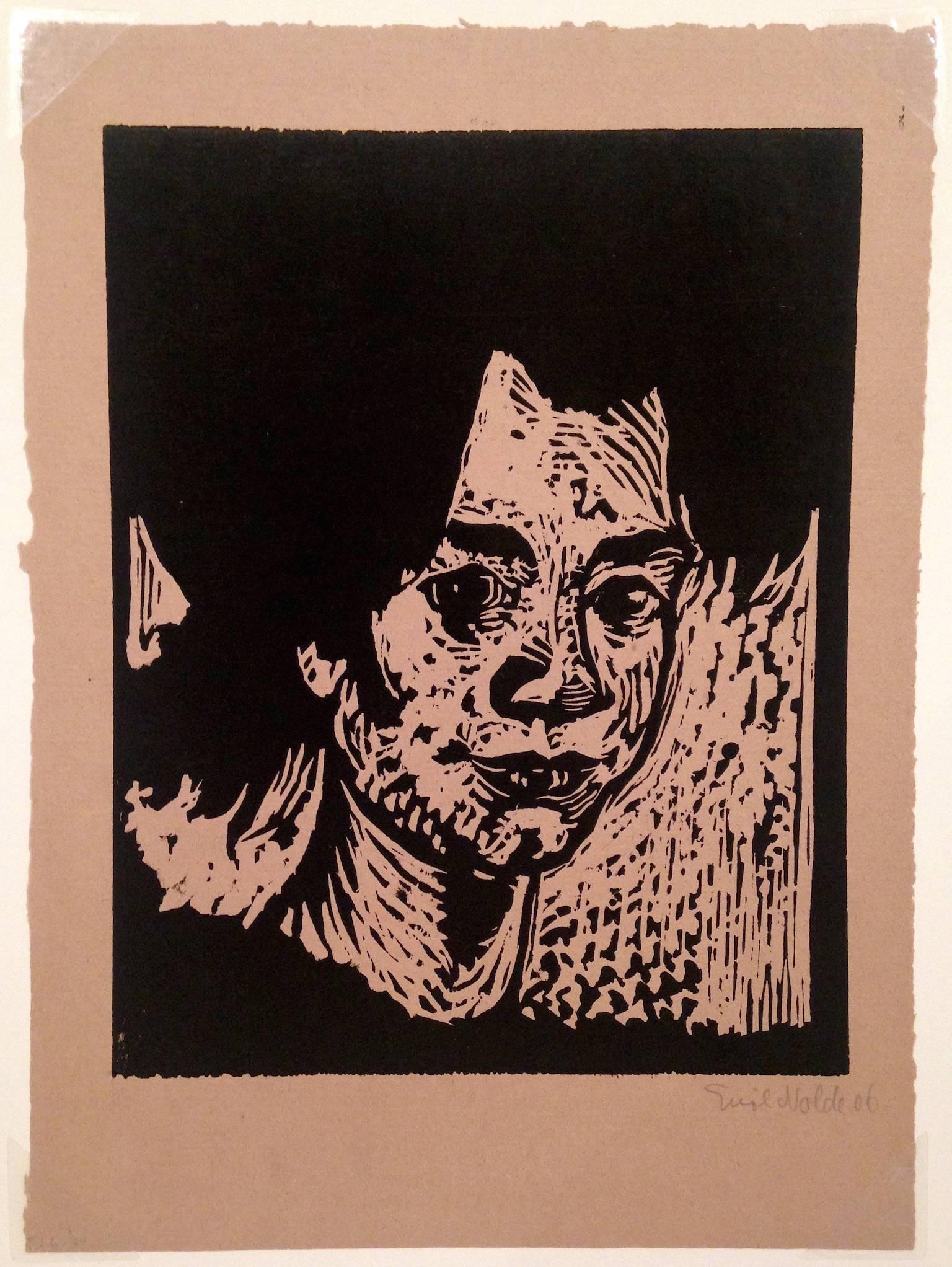 Stine (Head of a Woman) - Print by Emil Nolde