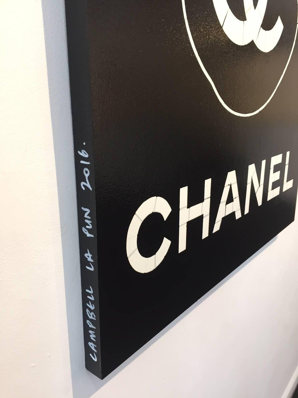 Mickey Chanel (black) - Painting by Campbell la Pun